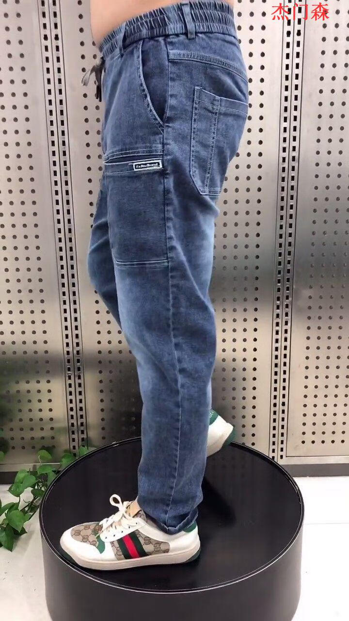 杰门森牛仔裤男宽松直筒春季男士休闲六兜牛仔裤男潮流六个兜老爹裤
