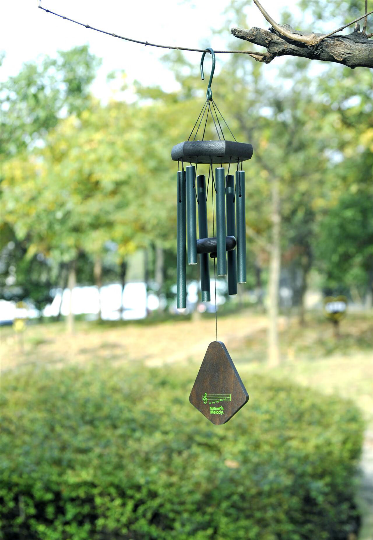 可狄pg音乐风铃挂件户外花园别墅庭院风水调音金属门窗挂饰好运18寸