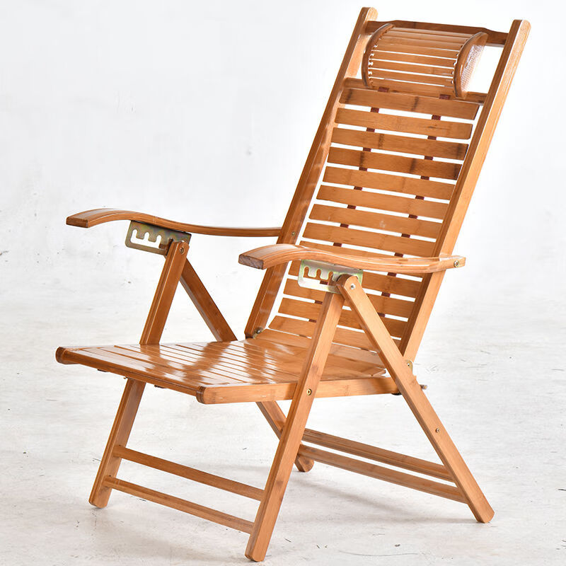 同洁仕家折叠躺椅成年人竹摇椅家用午睡椅凉椅老人休闲逍遥摇椅靠背椅