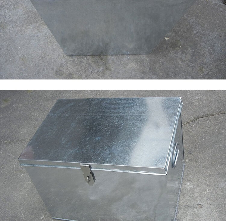 大白铁皮工具铁箱子储物不锈钢箱带锁收纳加厚盒子定做铁盒的工业铁皮