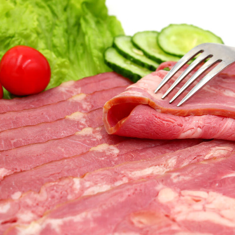 清真牛肉培根牛肉培根400g手抓饼披萨烘焙早餐食材家用烧烤原料牛肉