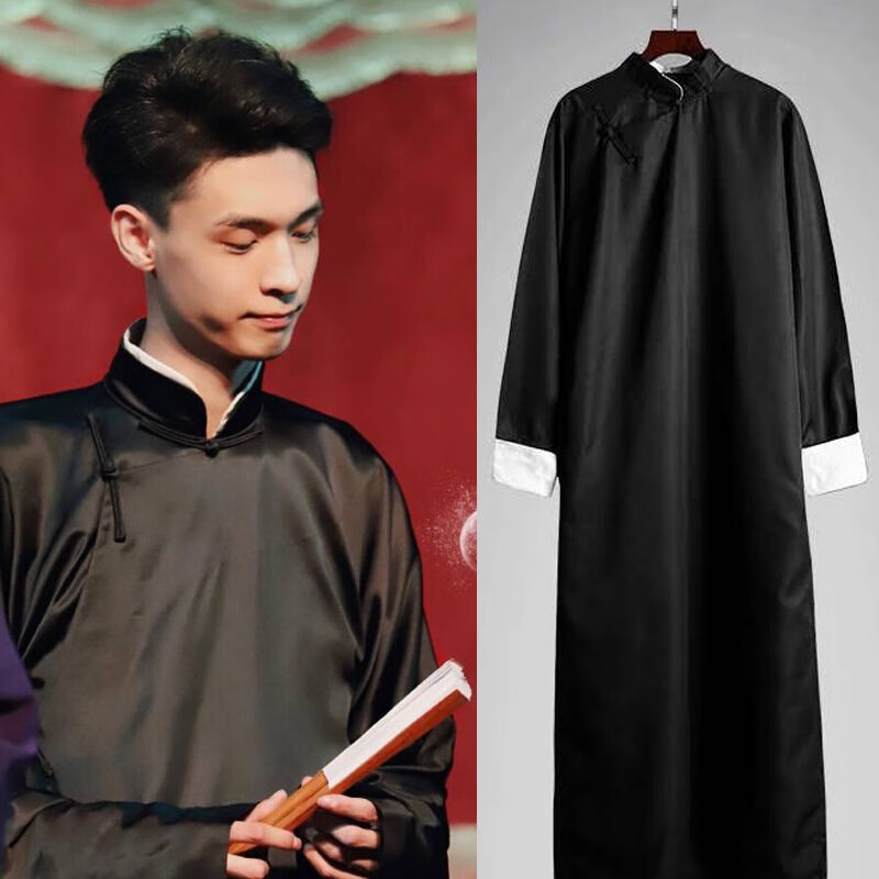 相声德云社华服演出服秦霄贤张云雷大褂相声表演服长袍德云社唐装中式