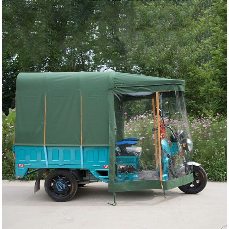 定制步步先金彭车棚寒遮雨挡风蓬加厚篷布全封闭车篷电动三轮车雨棚