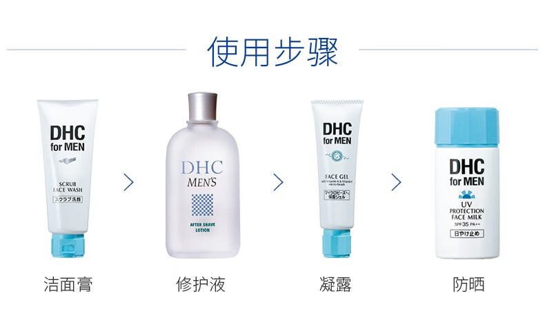 蝶翠诗（DHC） 男士清透防晒乳SPF35 PA++80mL轻透清爽不油腻户外出游 边高倍防晒