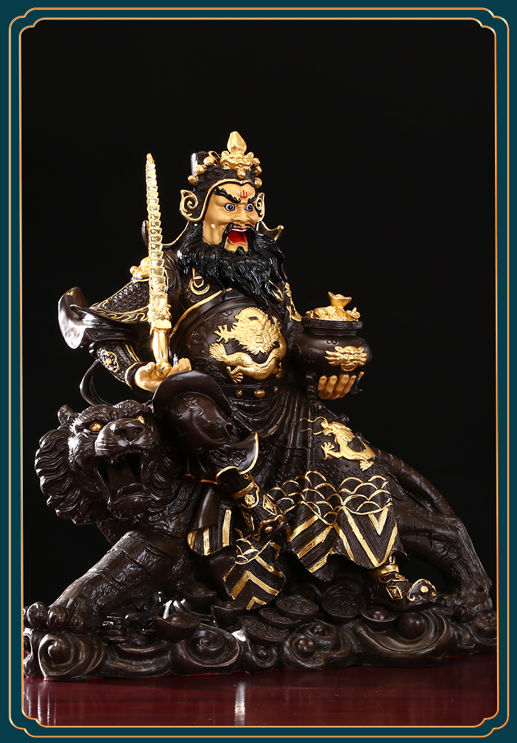 盛凡 武财神赵公明神像供奉赵公明骑虎财神像正财神办公室桌面摆件 38