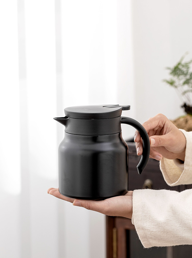 专用保温水壶家用单个304不锈钢养生壶小型焖茶壶保温闷茶壶红色款