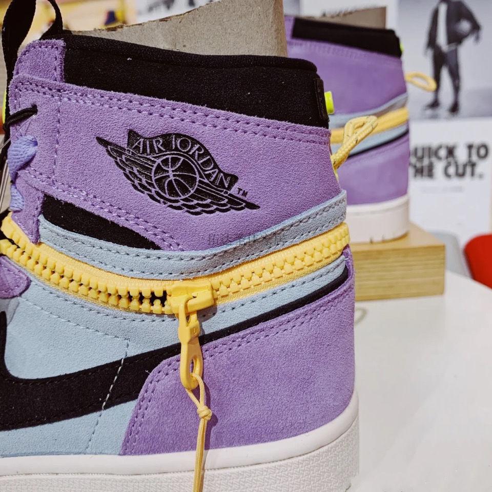 纯原【纯原】 aj1switch拉换帮烟灰灰白黄翻毛皮cw6576陈奕迅 杏粉 46