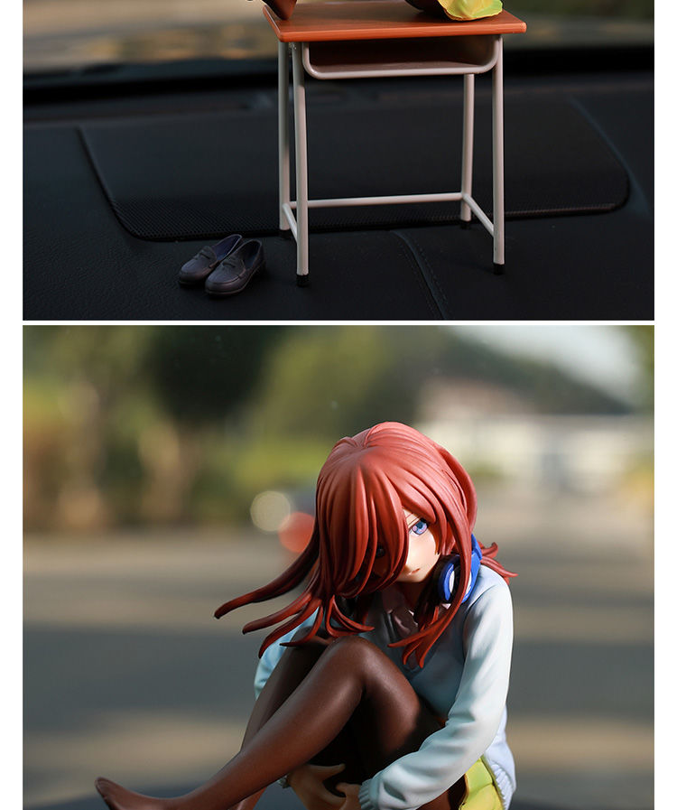 中野三玖手办五等分的花嫁课桌美少女动漫手办二次元机箱摆件中野三玖