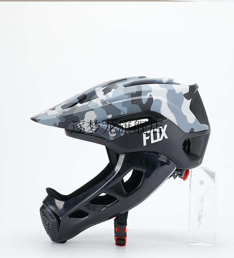 2022新款fox半盔新款fox山地自行车越野速降头盔高强度运动安全盔amd