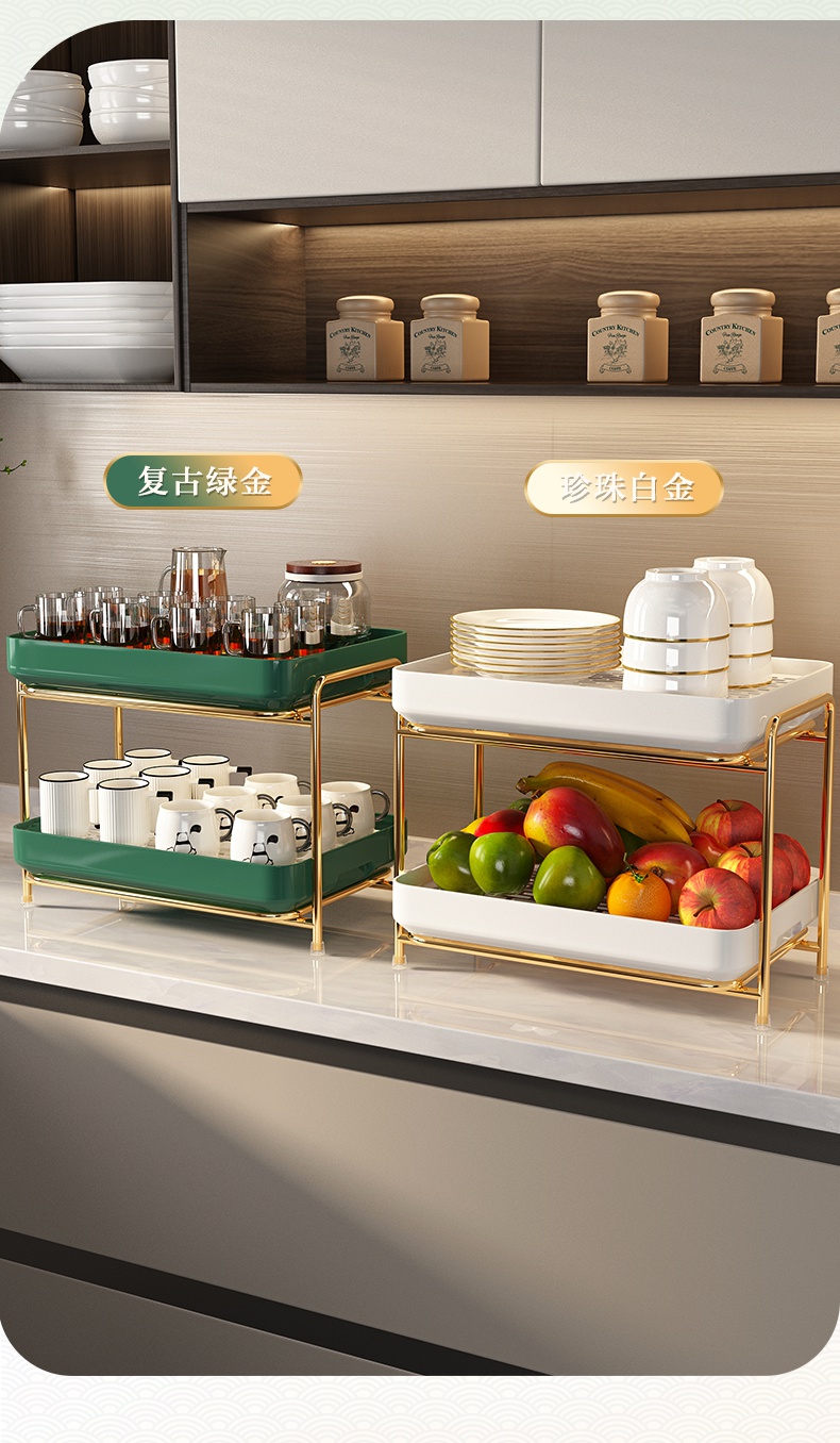 沥水架杯子杯架杯子收纳置物架杯架子水杯茶杯茶具家用双层沥水盒放