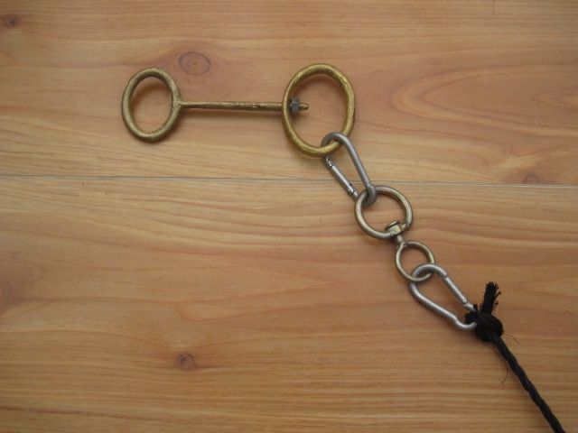 黄铜牛鼻栓牛鼻圈养牛设备器械牛鼻环拴牛环牛鼻钳畜牧用品 8mm加粗