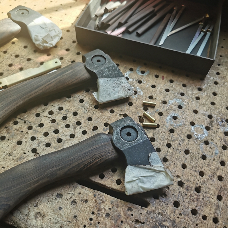 定制手斧edc随身户外小斧头帮道具440c钢制木柄小型迷你斧 小斧头