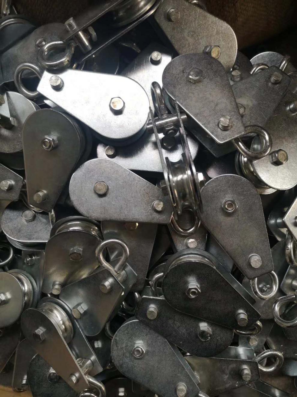 迷你滑轮家用 工厂小滑轮吊钩吊环小滑轮微型滑轮钢丝绳轴承滑轮 0