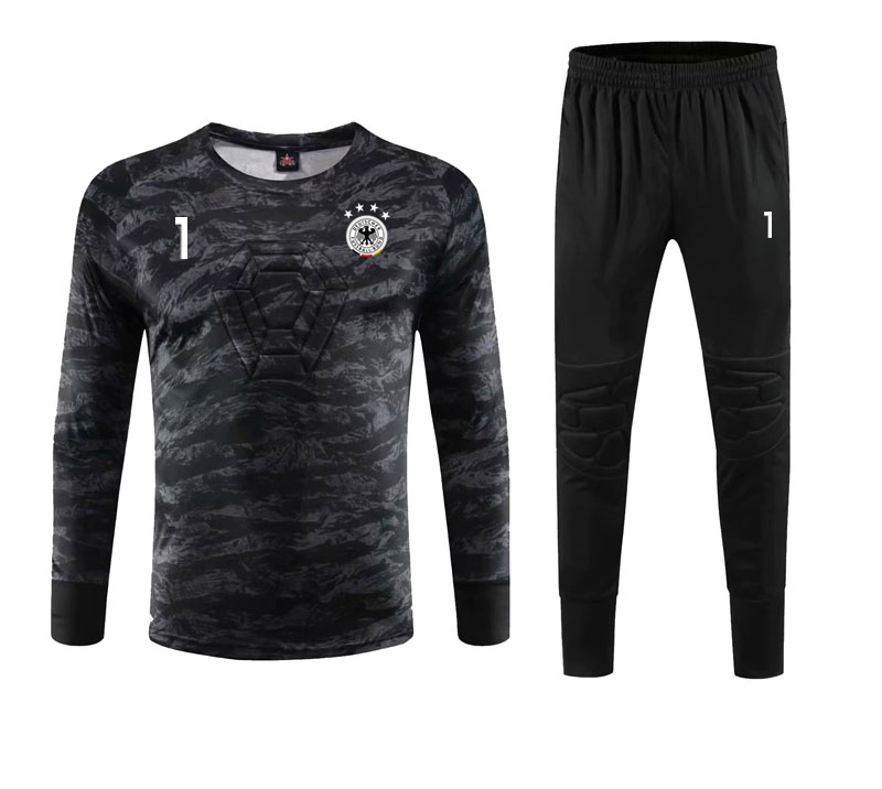德国队门将服 世界杯足球服长袖长裤 诺伊尔守门员球服 带保护垫 绿色