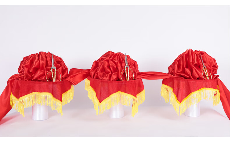 剪彩花球开业庆典吉祥道具剪裁大红花球开业剪彩用品剪彩套装用品剪彩