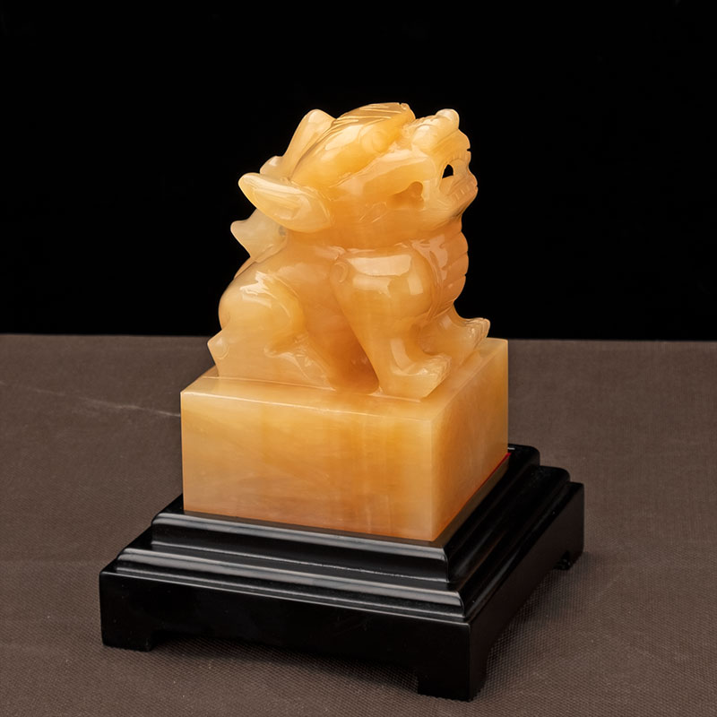 妙聚福貔貅印章官印玉玺财印宅运皮丘摆件商务礼品篆刻姓名印玺20x20