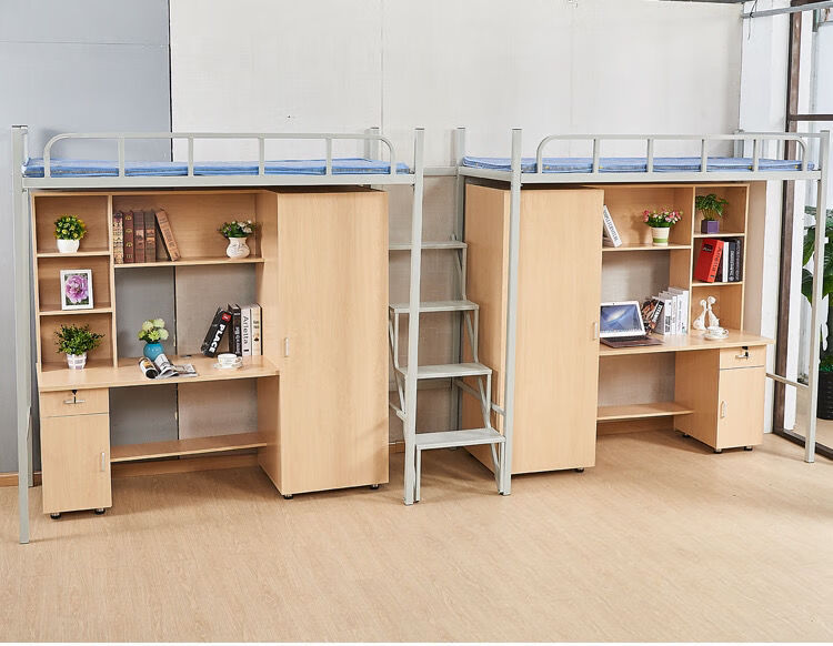 大学宿舍床上床下桌宿舍床员工学生单人公寓床铁艺高架床成年上铺下桌