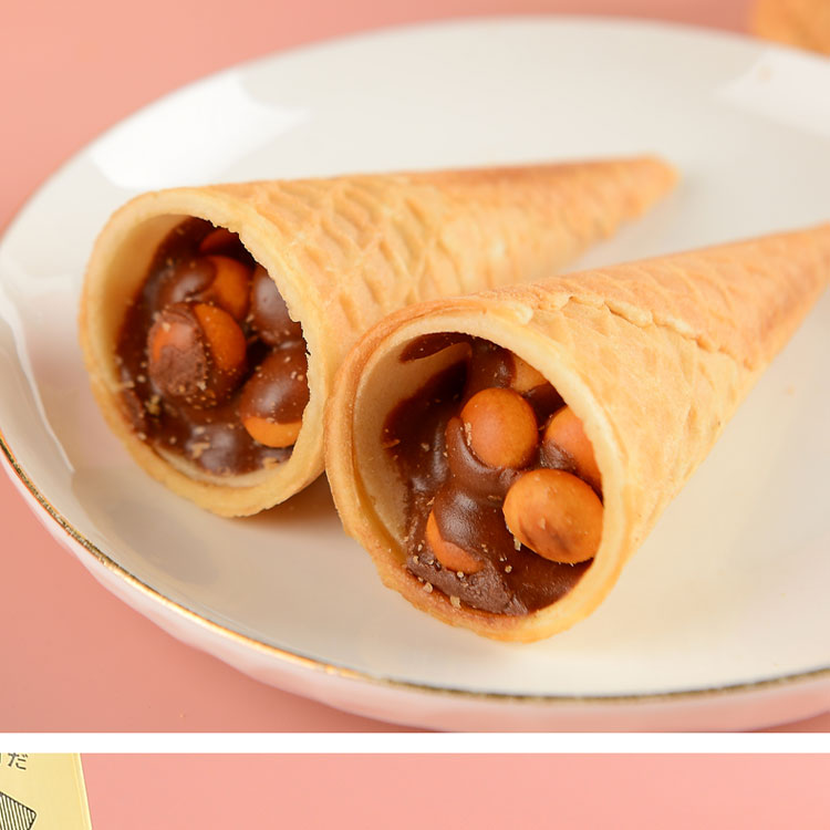 杰顿脆脆筒巧克力脆筒饼干冰淇淋造型甜蛋筒休闲怀旧小零食小吃送女