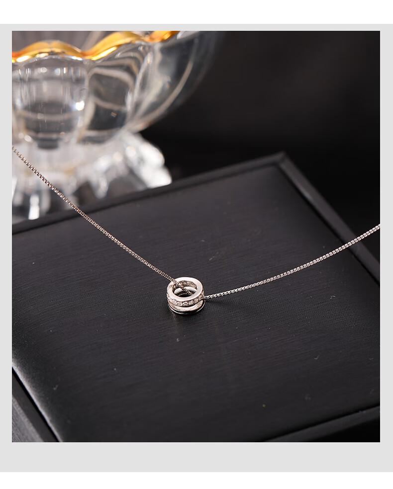 老凤祥和pt950铂金转运珠项链轻奢18k白金锁骨链女2022年新款潮盲盒pt