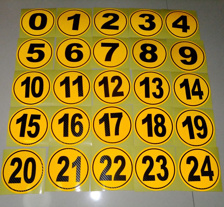 适用于反光汽车贴纸 车队自驾游号码贴 数字贴 省市车友会01-999编号