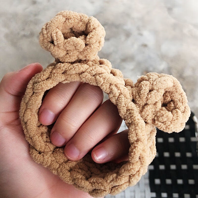 毛线编织手环小熊手环编织网红兔子耳朵手工diy材料包自制给闺蜜女友