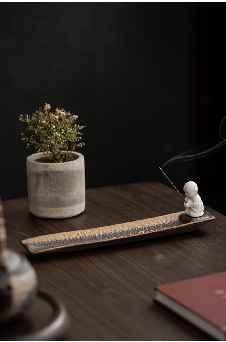 2022新款小院遇见香炉小院遇见禅意茶室香插长方形线香盘香炉檀香沉香