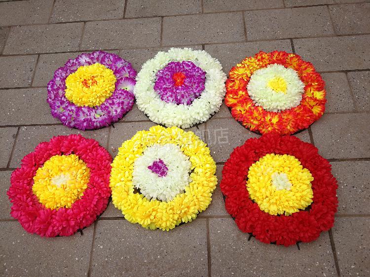 清明小花圈花环清明节扫墓墓地上坟祭祀白事死人葬礼殡葬用品批发