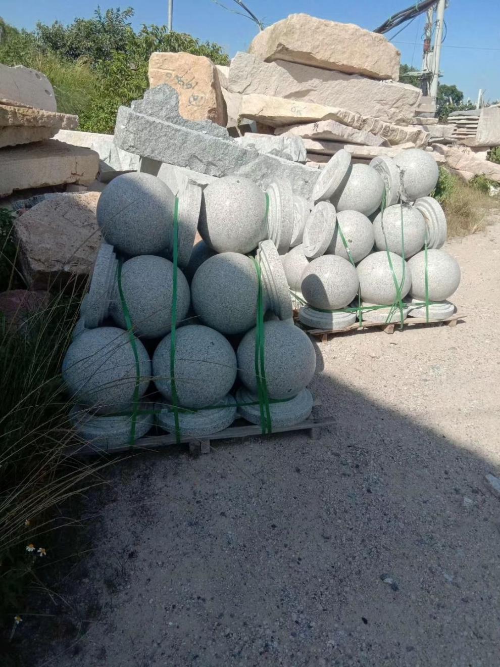 腾圣 石球路障挡车石大理石圆球广场石墩子石头球阻车球隔离石球 直径