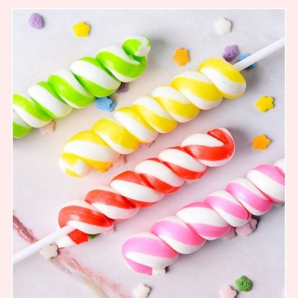 万圣节糖果韩国创意网红棒棒糖彩色糖果五彩螺旋棒棒糖零售12克x24支