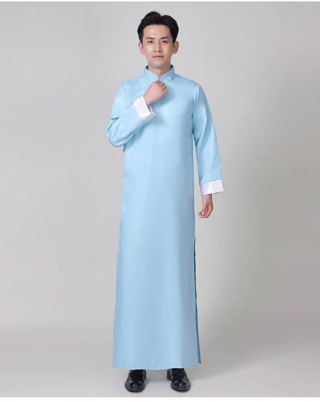 相声大褂演出表演服五四青年装唐装夏季民国风学生装长袍马褂说书人