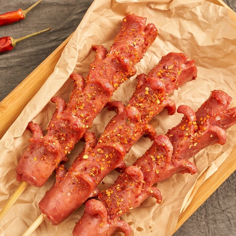 面粉火腿肠正宗铁板烤肠面肠街头淀粉肠煎炸烤油炸香肠整箱50g 100g