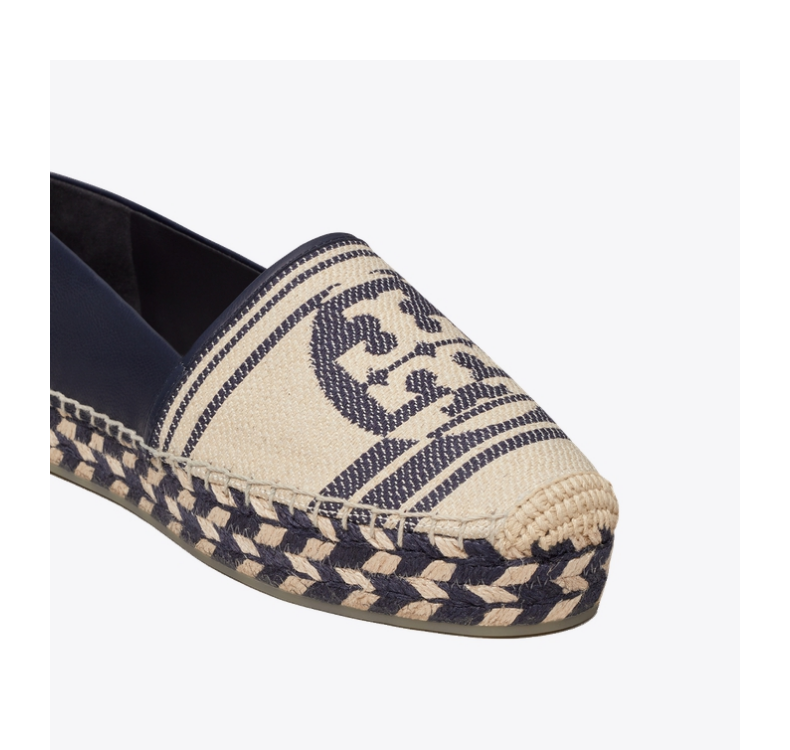 【抢先加购】tory burch 汤丽柏琦 双t logo渔夫鞋女鞋 89414 海军蓝