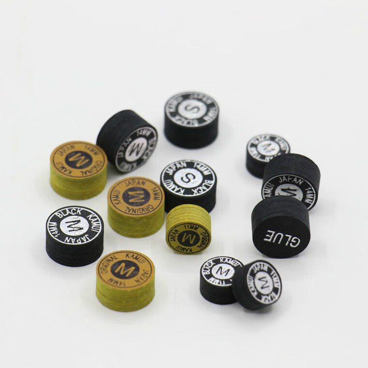 国产黑卡姆皮头斯诺克台球杆皮头公杆会员皮头台球配件11厘黑卡姆皮头