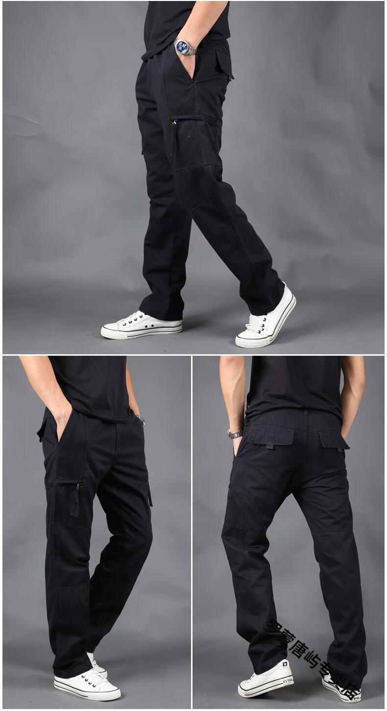 罗蒙高档品牌特价捡漏休闲裤男夏大码多口袋工装裤男裤潮牌耐磨迷彩