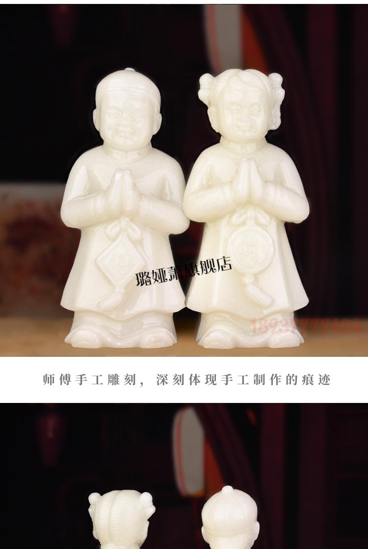 童男童女下葬殡葬用品摆件金童玉女随葬品祭祀下葬安葬墓穴墓地骨灰盒