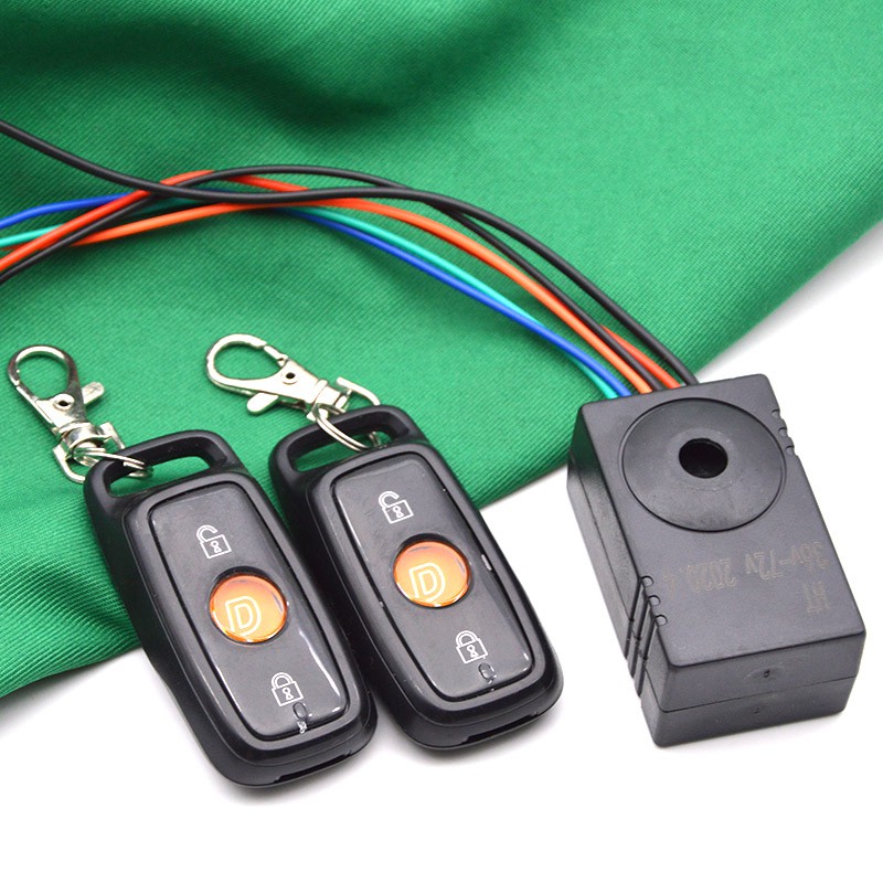 适用于电动车防盗器电瓶车防盗报警器一键启动锁电机锁电动三轮车防盗