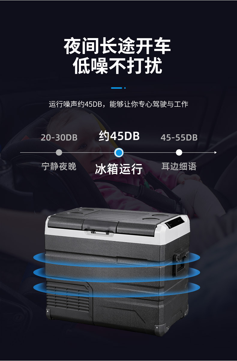 tw系列354555l冰虎車載冰箱壓縮機制冷1224v貨車冷凍車家兩用tw35升