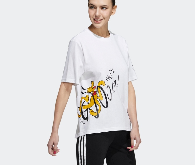 adidas阿迪达斯官网neodisney迪士尼联名女装夏季运动短袖t恤hf0468白