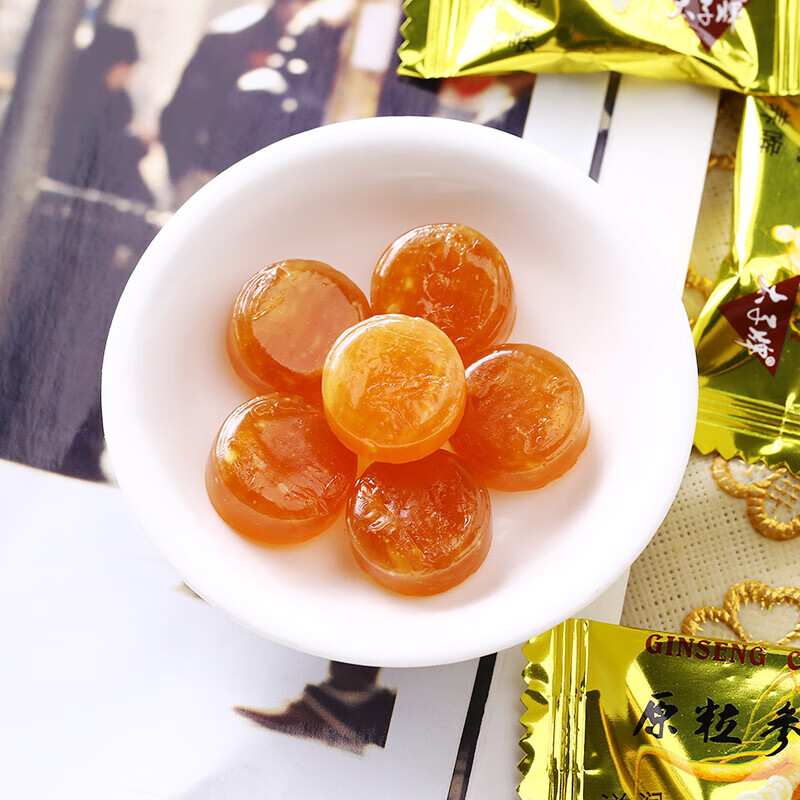 美国花旗参糖进口美国太子牌原粒硬糖西洋洋参糖参糖盒装225克4盒