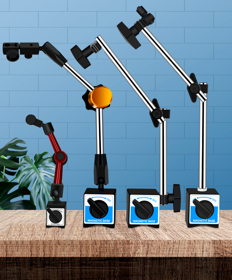 百分表磁铁表架强磁 百分表磁力磁性表座万向强力磁铁校表座千分表杠