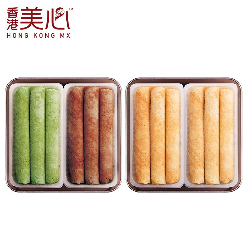 香港美心致精选4口味鸡蛋卷礼盒香港特产零食糕点蛋卷礼盒团购礼手信