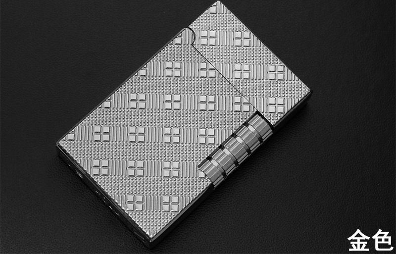 侧滑轮打火机个性朗声钢音侧滑充气清脆砂轮金属明火抖音网红礼物男