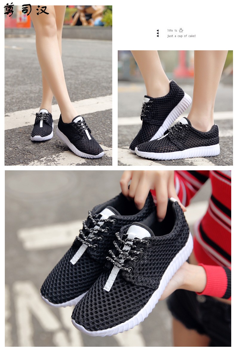 夏季网鞋女学生大码41透气镂空女鞋韩版防滑练车鞋女士软底单网面运动