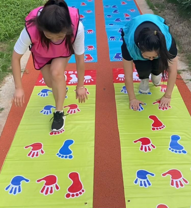趣味运动会道具手脚并用手忙脚乱儿童游戏垫户外拓展团建活动器材