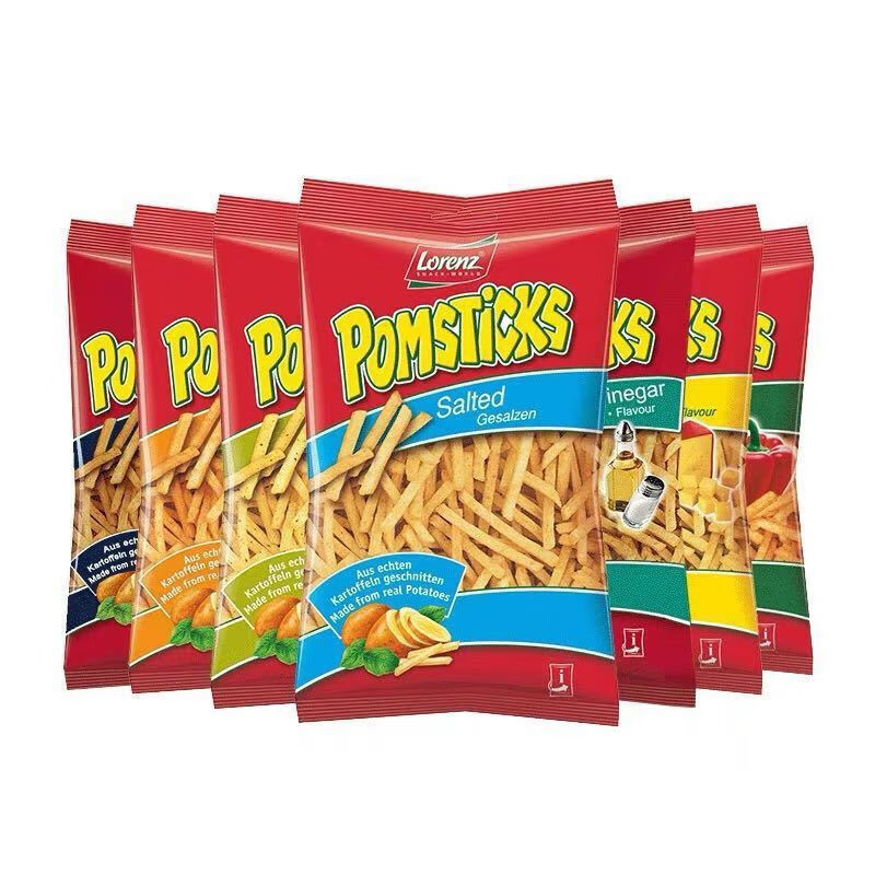 劳伦兹细薯条德国细薯条5包lorenz原味薯条网红小吃零食麻辣味混合