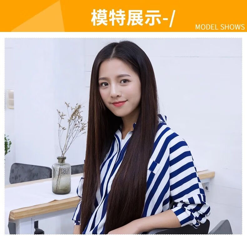 真发接发束水晶无痕辫接扣接发束真人发丝接头发真发隐形自然接发55cm