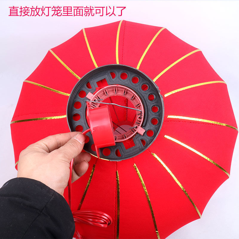 节日大红灯笼led灯2米4米6米灯笼伴侣配件家用led红光彩光旋转灯买一