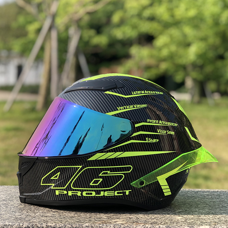 女士头盔大号宽摩托车个性酷夏防炫男机车赛车盔法老王加长大尾翼46号