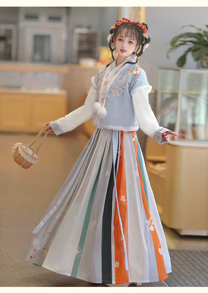 汉服女成人冬季女汉服古装冬装汉服冬季女装棠梨映花唐制汉服女冬季唐