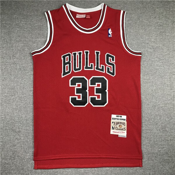 滕讯体育nba全明星公牛队33号皮蓬复古球衣23号飞人91号罗德曼篮球服
